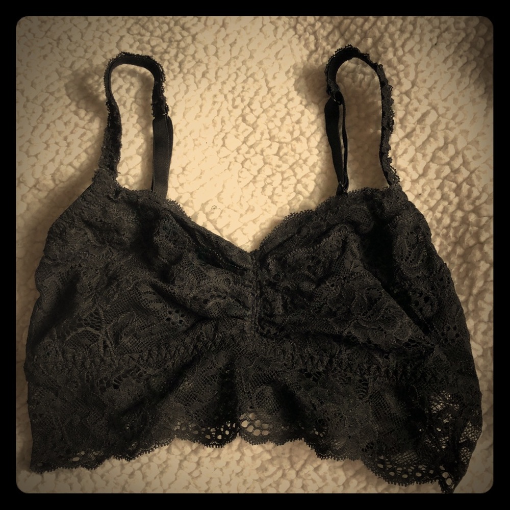 Black lace bralette
